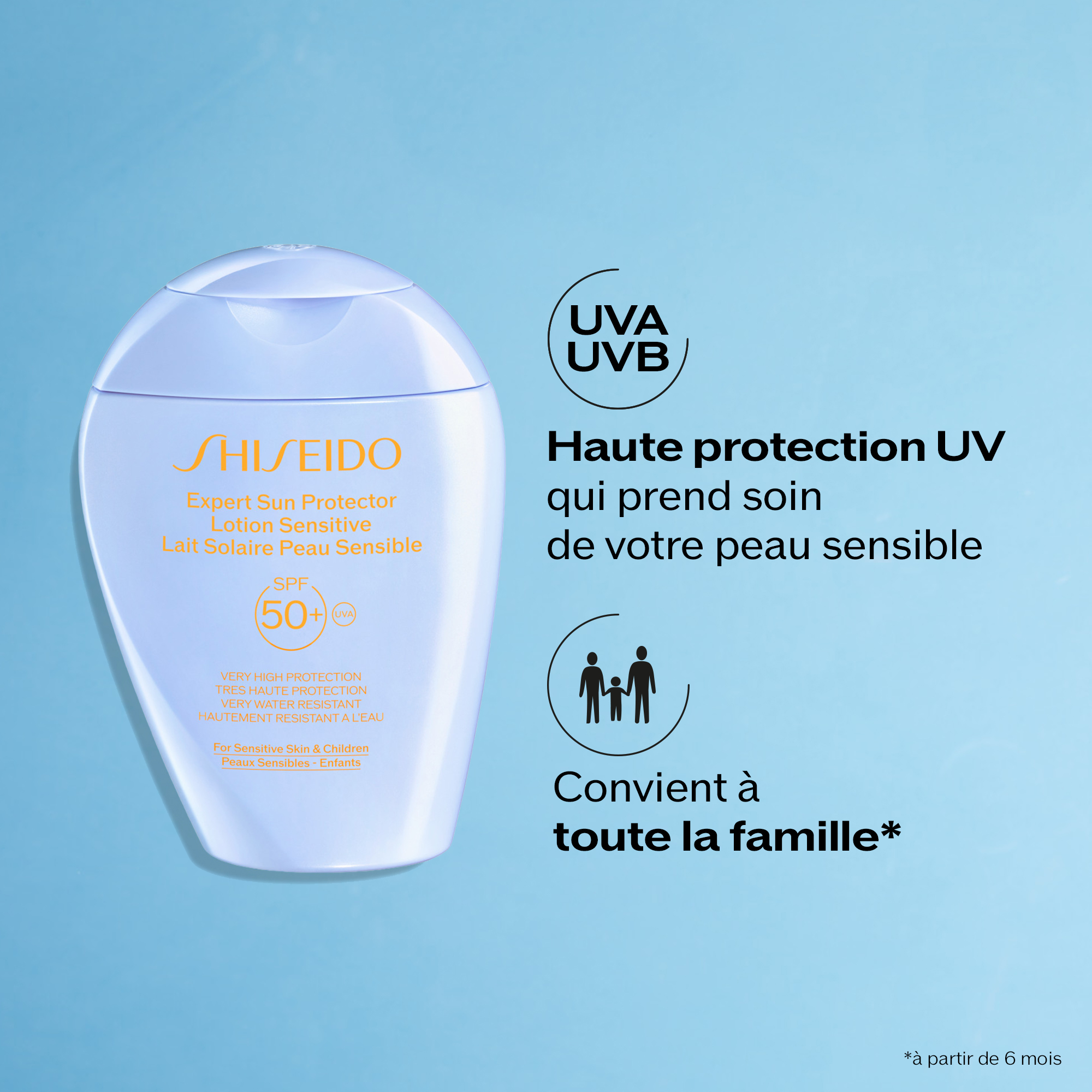 Expert Sun Protector Lait Solaire Peau Sensible SPF50+, 